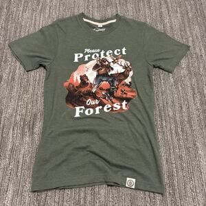 Landmark Project Protect Our Forest Graphic T Shirt Green XS Nature Wildlife